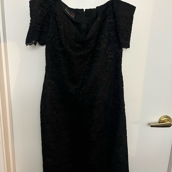 Off Shoulder black lace dress. - Picture 3 of 9